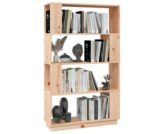 Bibliotecă/separator cameră, 80x25x132 cm lemn masiv pin, 5 image