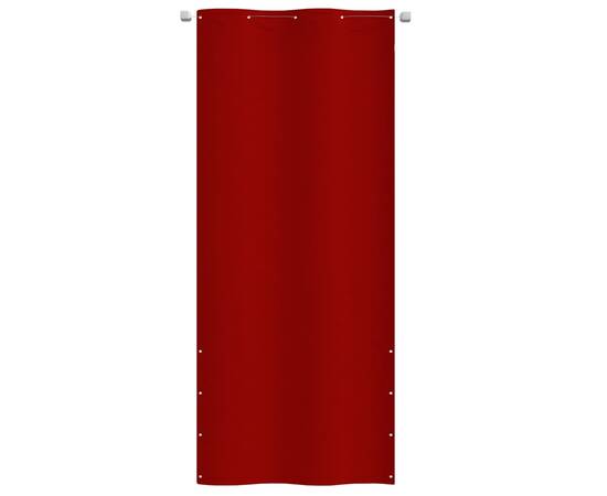 Paravan de balcon, roșu, 100 x 240 cm, țesătură oxford, 2 image