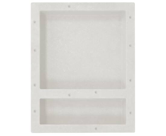 Nișă de duș, 2 compartimente, alb mat, 41x51x10 cm, 2 image