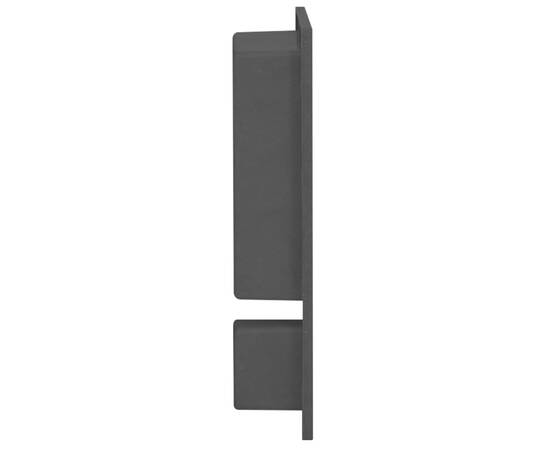 Nișă de duș, 2 compartimente, negru mat, 41x51x10 cm, 3 image