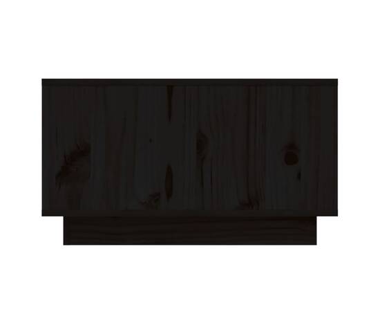 Măsuță de cafea, negru, 55x56x32 cm, lemn masiv de pin, 7 image
