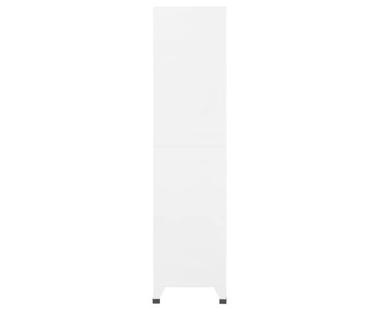 Fișet, alb, 90x40x180 cm, oțel, 4 image
