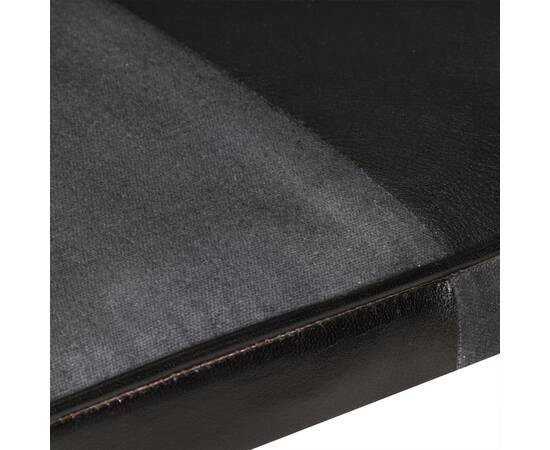 Scaun cu spătar înalt, negru și gri, piele naturală, 7 image