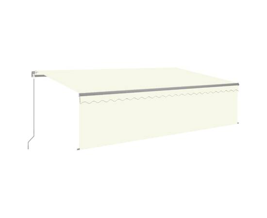 Copertină retractabilă manual cu stor&led, crem, 5x3 m, 2 image