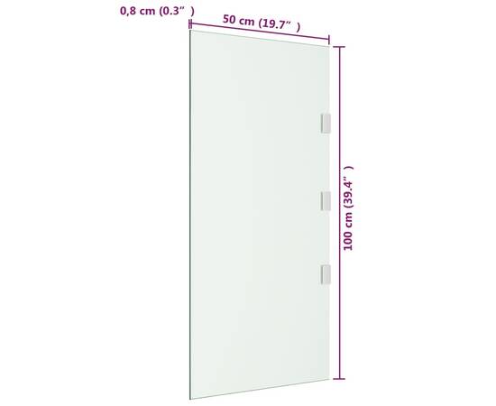 Copertine pentru ușă,2 buc .,sticlă securizată transparentă, 9 image