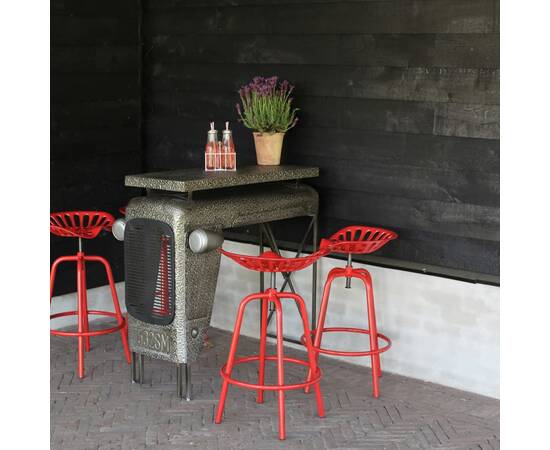 Esschert design scaun de bar tractor, roșu