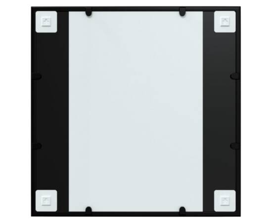 Oglindă de perete ,negru, 60x60 cm, metal, 4 image