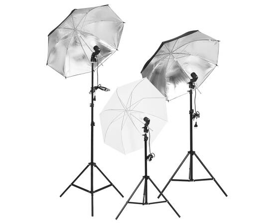 Set studio foto cu lumini, fundal și reflector, 2 image