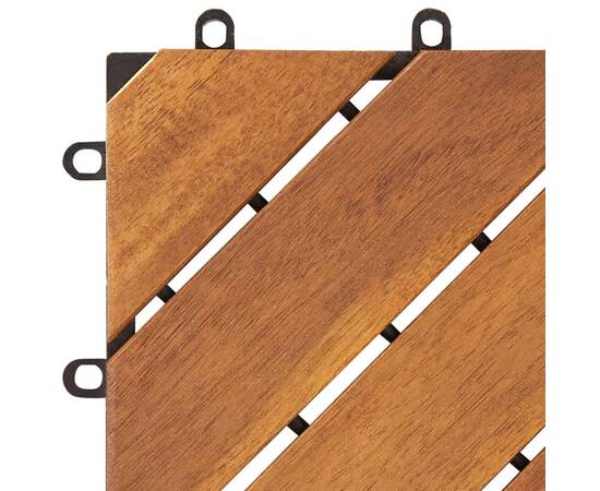Plăci pardoseală, 30 buc., maro, 30x30 cm, lemn masiv de acacia, 5 image