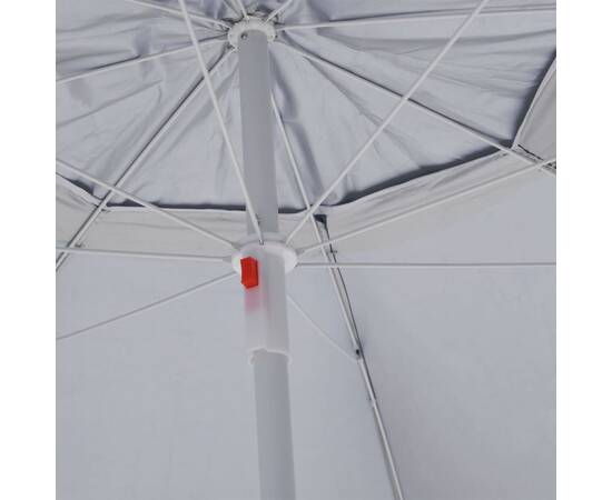 Umbrelă de plajă cu pereți laterali antracit 215 cm, 7 image