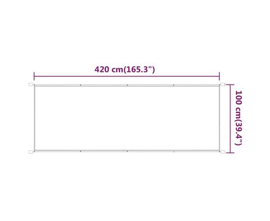 Copertină verticală, bej, 100x420 cm, țesătură oxford, 5 image