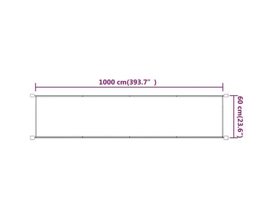 Copertină verticală, gri taupe, 60x1000 cm, țesătură oxford, 5 image