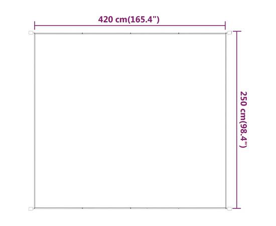 Copertină verticală, verde deschis, 250x420 cm, țesătură oxford, 5 image