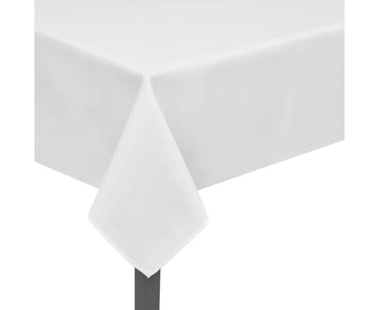 Fețe de masă, 130 x 130 cm, alb, 5 buc., 3 image