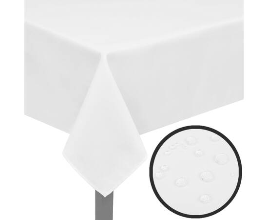 Fețe de masă, 220 x 130 cm, alb, 5 buc.