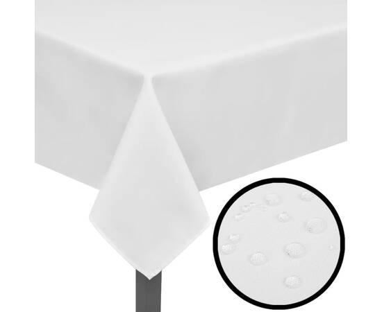 Fețe de masă, 250 x 130 cm, alb, 5 buc.