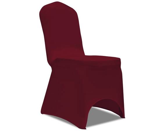Husă de scaun elastică, 50 buc., roșu bordo