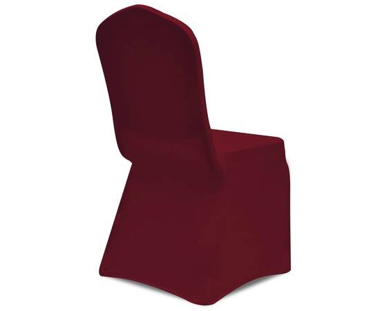 Husă de scaun elastică, 50 buc., roșu bordo, 4 image