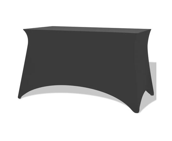 Huse de masă elastice, 2 buc, negru, 183 x 76 x 74 cm