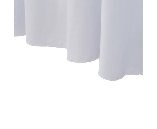 Huse elastice de masă lungi, 2 buc., alb, 120 x 60,5 x 74 cm, 5 image