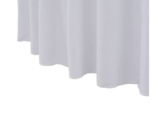 Huse elastice de masă lungi, 2 buc., alb, 180x74 cm, 3 image
