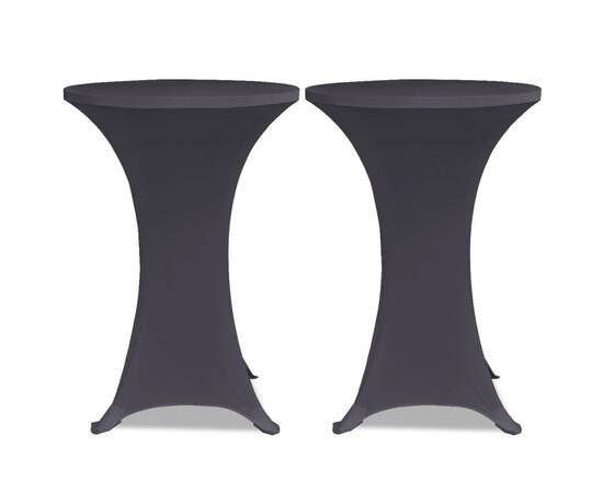 Husă de masă elastică, 4 buc., antracit, 60 cm, 3 image