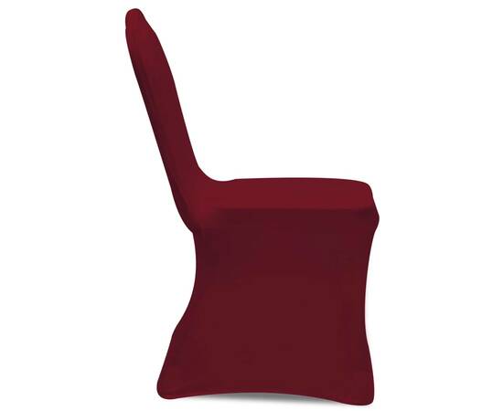 Huse elastice pentru scaun, 100 buc., bordo, 3 image
