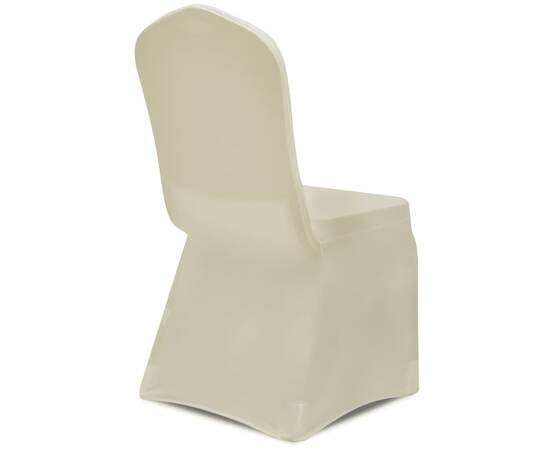 Huse elastice pentru scaun, 12 buc., crem, 6 image
