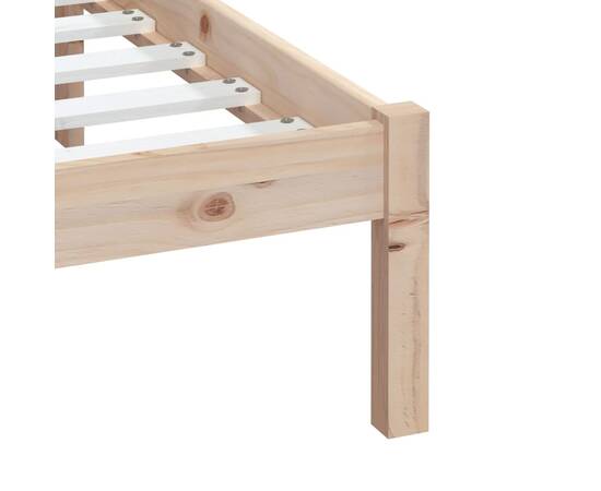 Cadru de pat, 200x200 cm, lemn masiv de pin, 7 image