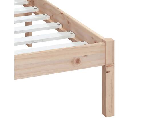 Cadru pat, 140x190 cm, lemn masiv de pin, 7 image