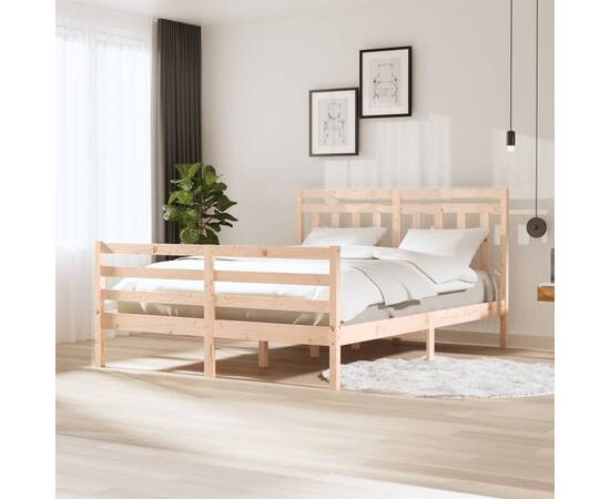 Cadru pat 5ft king size ,150x200 cm,lemn masiv