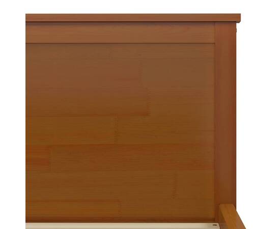 Cadru de pat, maro miere, 120x200 cm, lemn masiv de pin, 6 image
