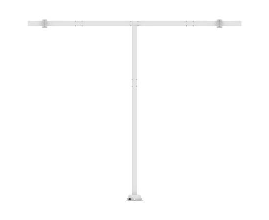 Copertină retractabilă manual cu led, albastru & alb 400x300 cm, 10 image