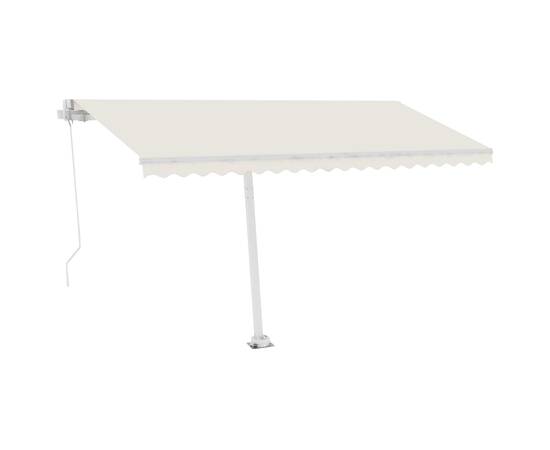 Copertină retractabilă manual cu led, crem, 400x300 cm, 4 image