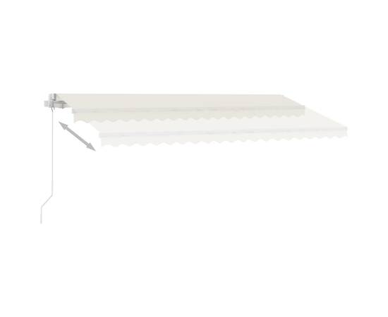 Copertină retractabilă manual cu led, crem, 400x300 cm, 5 image