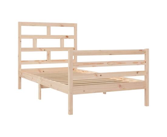 Cadru de pat, 100x200 cm, lemn masiv de pin, 3 image