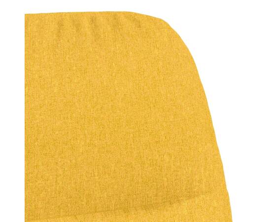 Scaun balansoar, galben muștar, material textil, 8 image