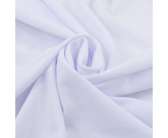 Huse elastice de masă cu fustă, 2 buc., alb, 243x76x74 cm, 4 image