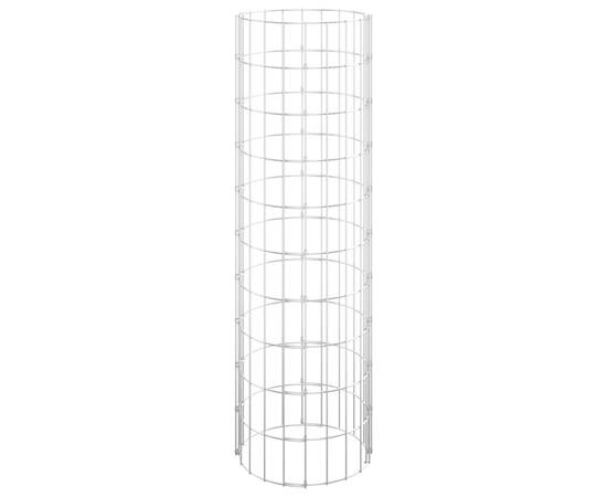 Strat înălțat gabion 3 buc. Ø30x100 cm oțel galvanizat circular, 4 image