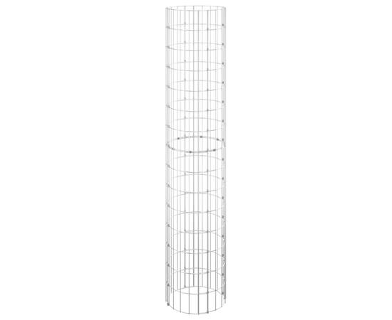 Strat înălțat gabion 3 buc. Ø30x150 cm oțel galvanizat circular, 3 image