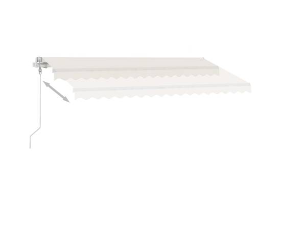 Copertină automată cu led & senzor vânt, crem, 450x350 cm, 7 image