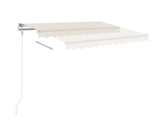 Copertină retractabilă manual cu led, crem, 300x250 cm, 6 image