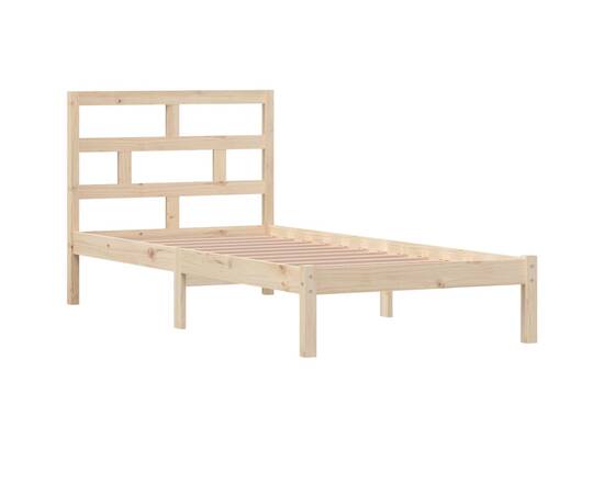 Cadru de pat, 90x200 cm, lemn masiv de pin, 3 image