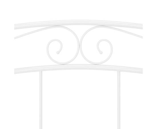 Cadru de pat, alb, 180x200 cm, metal, 7 image
