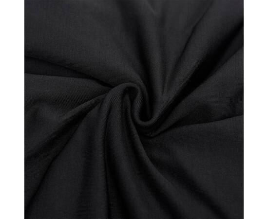 Husă elastică pentru canapea, negru, tricot poliester, 4 image