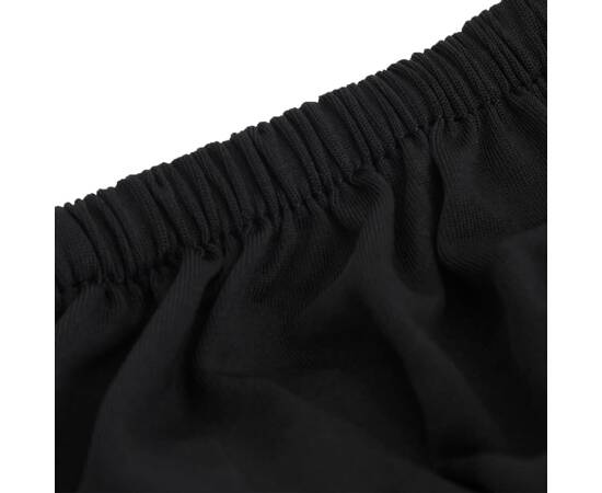 Husă elastică pentru canapea cu 3 locuri poliester jersey negru, 5 image