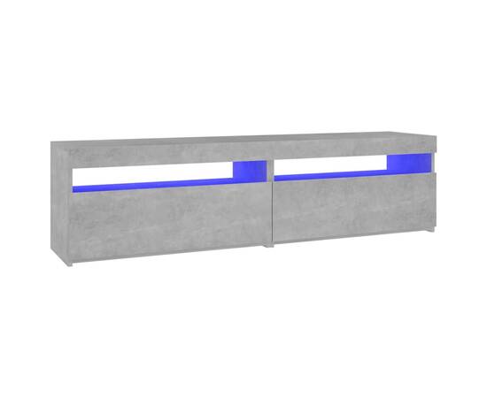 Comode tv cu lumini led, 2 buc., gri beton, 75x35x40 cm, 7 image