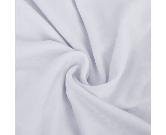 Husă elastică pentru canapea, poliester jersey, alb, 4 image