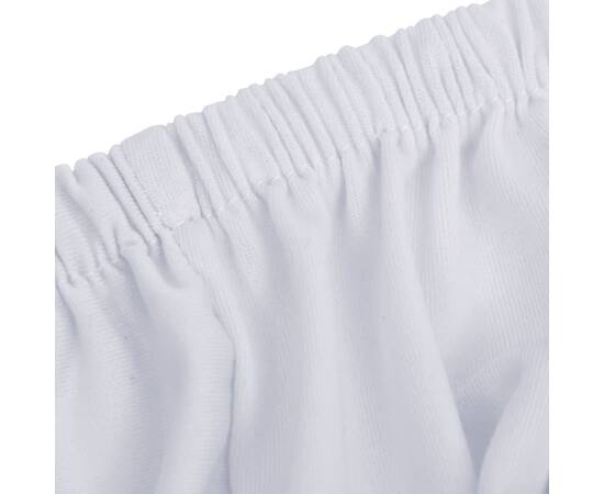 Husă elastică pentru canapea, poliester jersey, alb, 5 image