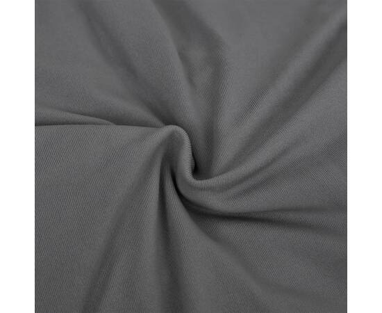 Husă elastică pentru canapea 4 locuri poliester jersey antracit, 4 image